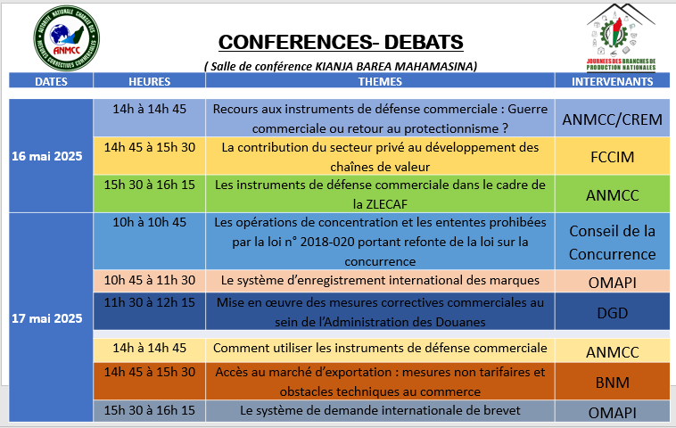 Programme CONFERENCES - DEBATS